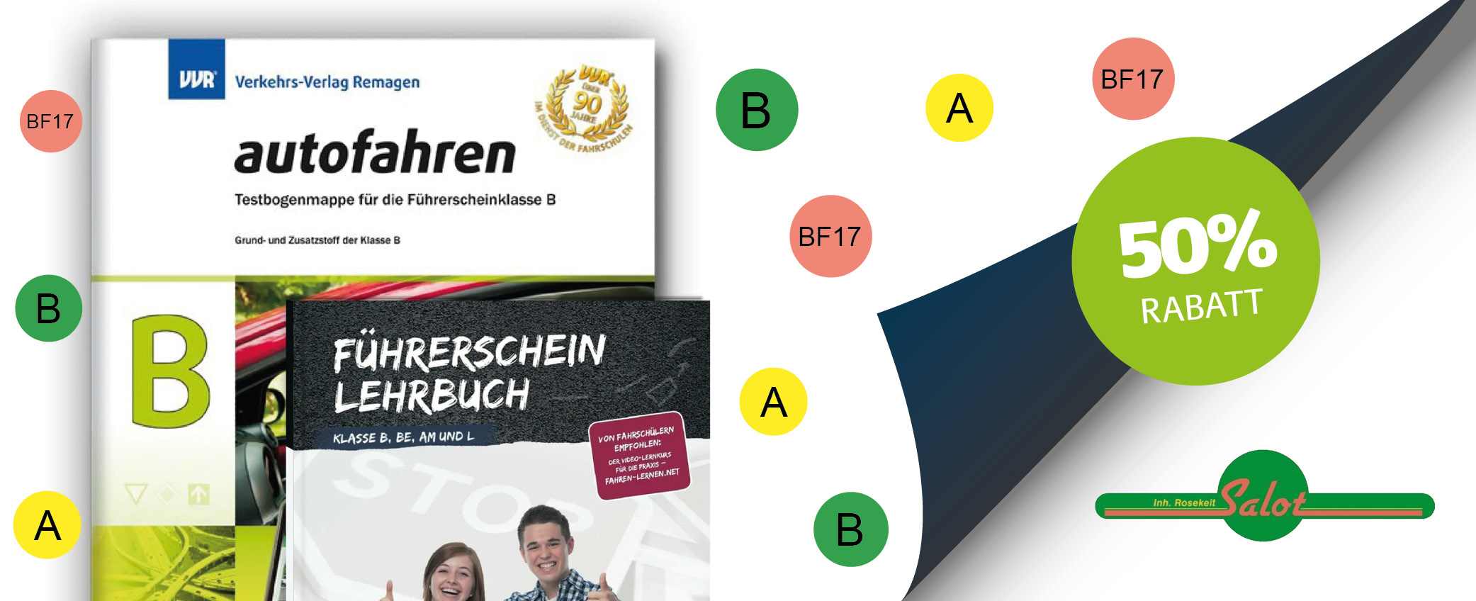 Fahrschule Salot - 50% Rabatt auf das Lehrmaterial